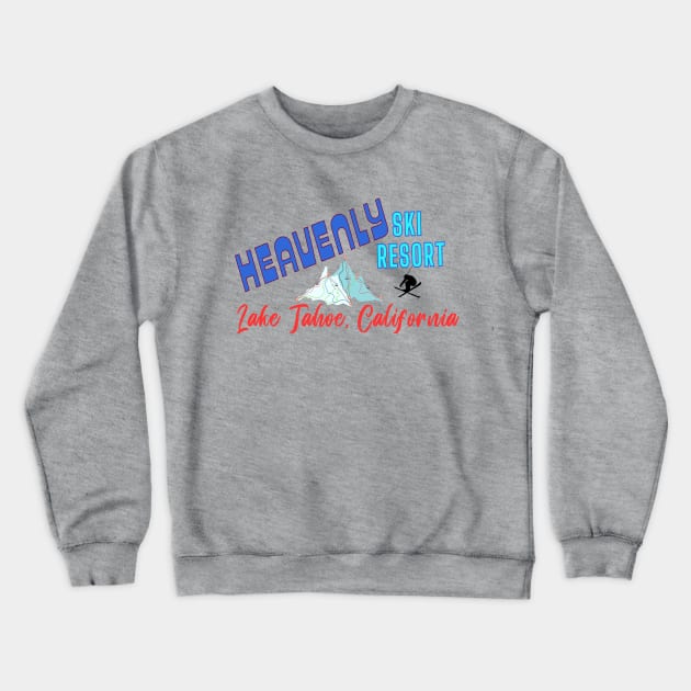Heavenly Ski Resort, Lake Tahoe U.S.A. Gift Ideas For The Ski Enthusiast. Crewneck Sweatshirt by Papilio Art